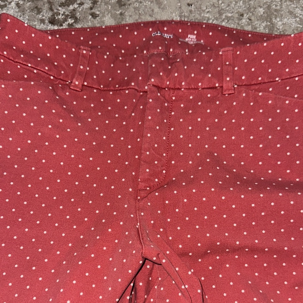 Old Navy Pink Pants with White Dots
